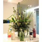 ACFF012 - 百合, 洋蔥花連12吋高花瓶枱花